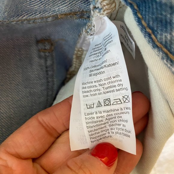 Madewell The Momjean Distressed Madewell Gilford Light Wash Size 30 - Picture 8 of 8